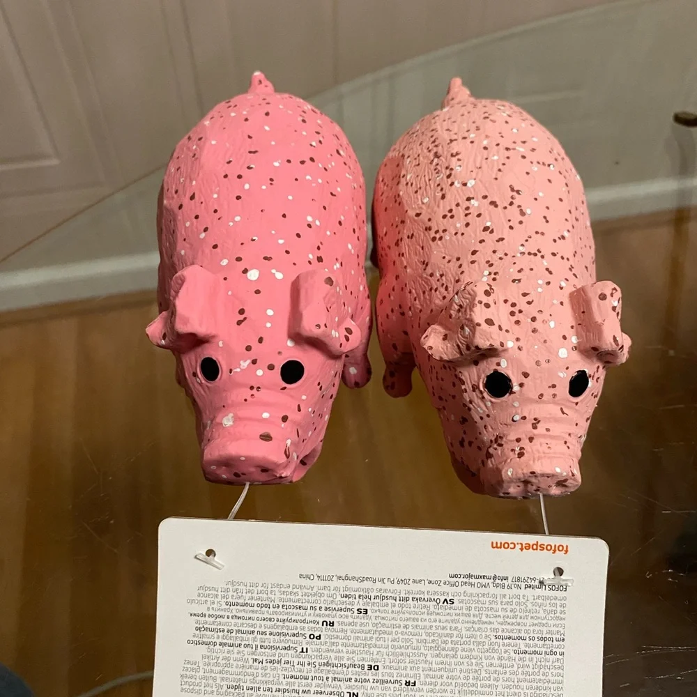 Pigs Dog Toy Durable Latex Dog Toys with Squeaker Grunting Interactive Dog Toy